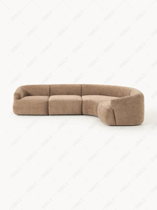 Divano Angolare Modulare a L in Velluto Morbido di Lusso Moderno Ferly <span class=keywords><strong>per</strong></span> <span class=keywords><strong>Soggiorno</strong></span> e Salotto - Product Image 2