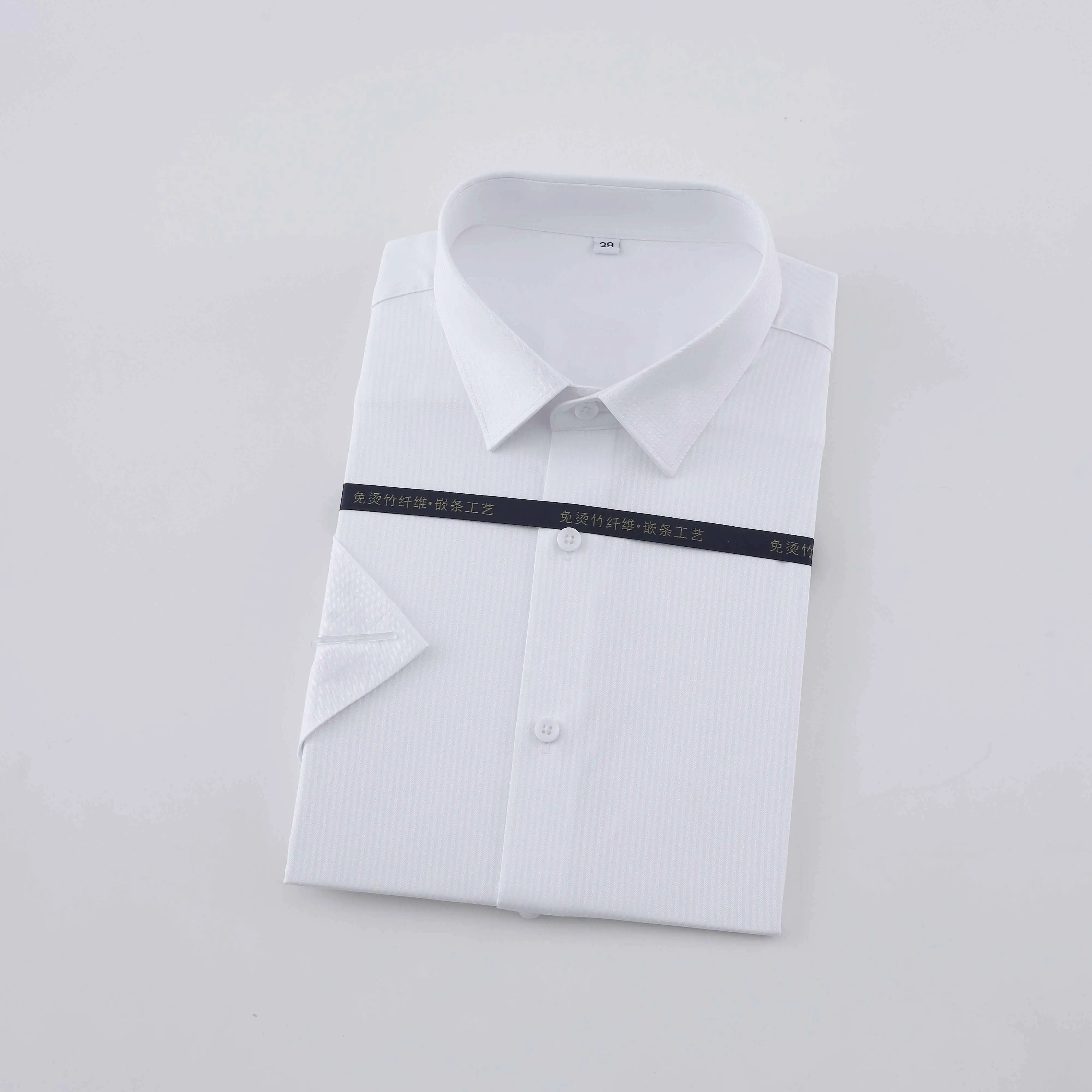 OEM/ODM camisas hombre de alta calidad de manga larga \ corta de fibra de bambú camisa de trabajo camisas de vestir para hombres resistentes a las arrugas