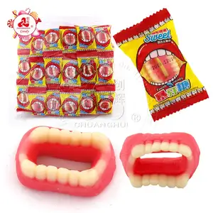 Engraçado forma do dente de formato do fruto macio doces gummy doces do Dia Das Bruxas