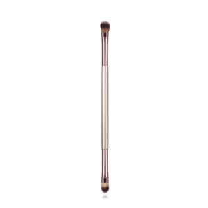 Individuale Champagne Oro Spazzola Dell'ombra di Occhio Doppio Attacco Angeled Brow Brush Private Label Personalizzato Dual Eyeshadow Brush - Product Image 5
