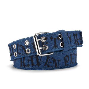 Fashion Double Grommets <strong>Web</strong> Belts Double Hole Casual Unisex Custom Canvas Belt Letters Printed Canvas Belt for <strong>Young</strong> Boys Girls - Product Image 4
