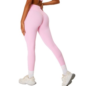 Pantalones de Yoga de cintura alta, mallas para <span class=keywords><strong>mujer</strong></span>, Control de barriga, mallas de entrenamiento ocultas para <span class=keywords><strong>mujer</strong></span>, estiramiento de 4 vías - Product Image 4