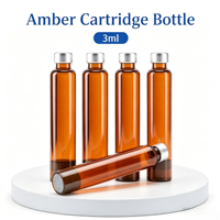 Flacon vide de 3 ml pour cartouche, emballage individuel, ensemble esthétique pour accessoires de stylo distributeur de liquide