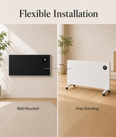 Chauffage infrarouge extérieur en métal, contrôlé par application à distance, classe énergétique IP44, couverture de 249 pieds carrés, portable, électrique