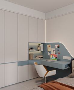 Armoire pour garçons, meubles de chambre à coucher personnalisés pour garçons, armoire bleue mignonne et adorable - Product Image 3