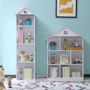 <span class=keywords><strong>Libreria</strong></span> ad Angolo Lunga e Sottile in Legno per Bambini, Armadio Portaoggetti per Bambole, Scaffale per Libri per Bambini - Product Image 6