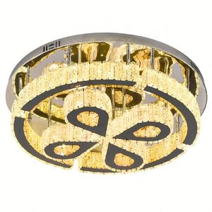 Accesorio de iluminación de techo Led de cristal Lámpara colgante de acero inoxidable Luz de techo moderna - Product Image 1