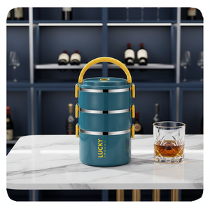 Boîte à lunch isotherme en acier inoxydable avec couvercle anti-fuite, compatible micro-ondes, <span class=keywords><strong>bento</strong></span> <span class=keywords><strong>chauffant</strong></span> pour le bureau et l'école - Product Image 6
