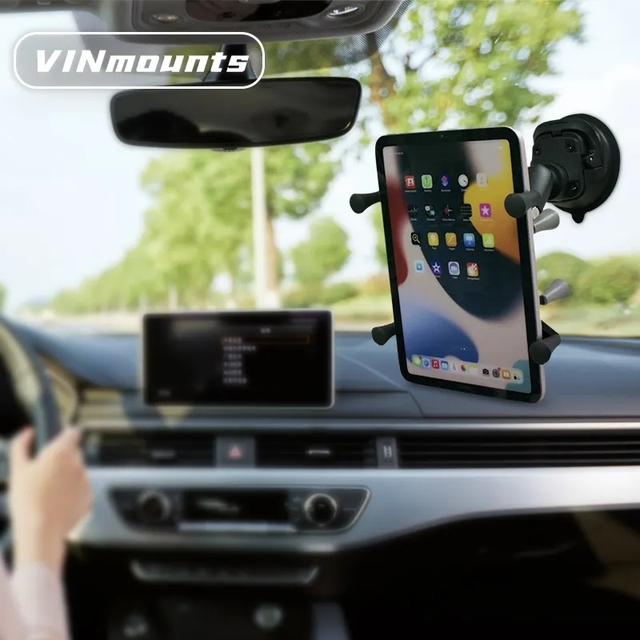 Folding Panel Pc Mount Heavy Duty Arm Adjustable Stand Windshield Bracket Car Tablet Holder Mount for Mini ipad for Ram