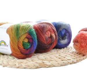 Filato 2026ZP Easy Spin in pura <span class=keywords><strong>lana</strong></span> anti-pilling, tinto sfumato arcobaleno per sciarpe lavorate a mano - Product Image 4