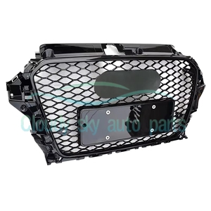 Parrilla Delantera Negra Brillante Estilo RS3 para Auto <span class=keywords><strong>A3</strong></span> S3 2013-2016, Rejilla de Parachoques de Malla de Panal para <span class=keywords><strong>A3</strong></span> S3 8V 2014 2015 - Product Image 3