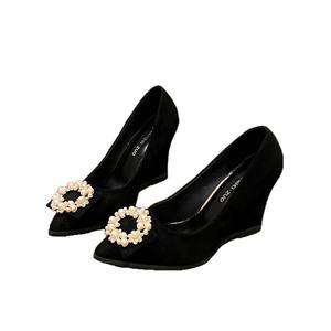 Chaussures habillées à talons hauts fins et confortables pour femmes, en cuir véritable, ornées de strass et de franges, de marque renommée, respirantes et faciles à enfiler - Product Image 1