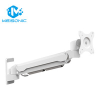 Bras de moniteur industriel robuste T9-GA01-W PLUS avec ressort à gaz puissant 360 °   Support mural rotatif pour écran industriel