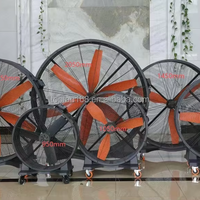 Ventilateur mobile de gym 1m 1.2m 1.5m, grand diamètre, ventilateur industriel sur pied, refroidissement silencieux, moteur PMSM, ventilation portable pour centre de fitness