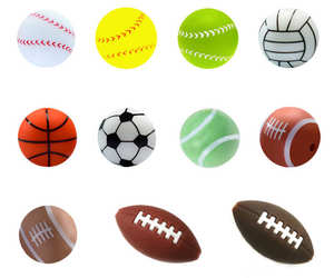 <b>Beads</b> Colorful 100% BPA-Free Food Grade <b>Silicone</b> Sports <b>Beads</b> Football Basketball Volleyball Baseball Players - Product Image 3