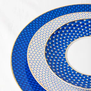 manufacturer wholesale custom hotel chinaware bone china embossed porcelain dinner plate