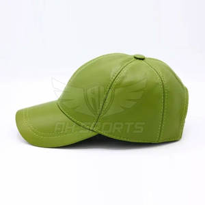 Haute qualité sur mesure classique vert ajusté cuir Baseball chapeaux nouveau Design en cuir véritable Style sportif tissu imperméable - Product Image 2