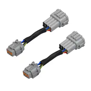 2x Adaptor Konversi Lampu Depan Harness Kabel Cocok untuk Nissan 350Z 2003 + Aksesori Kabel Konektor Lampu Kabut