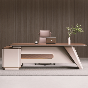 Bureau de direction moderne haut de gamme extensible en bois avec tiroir de rangement pour le bureau à domicile - Product Image 2