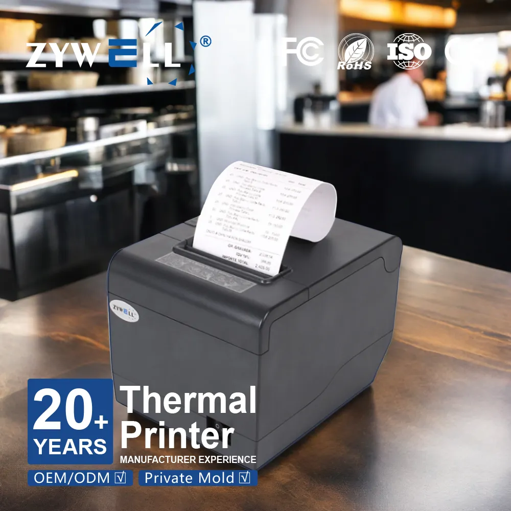 सुपरमार्केट टिकट प्रिंटर के लिए इंकलेस 80 मिमी थर्मल बिल प्रिंटर इम्प्रिमेंटे थर्मिक पॉस मशीन