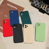 Coque de téléphone antichoc en silicone liquide couleur unie avec protection d'appareil photo pour iPhone 11-17 Pro Max – Vente en gros usine