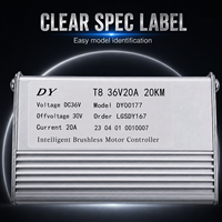 Contrôleur de moteur sans balais 36V 20A 500W, boîtier ABS/acier, batterie au lithium, frein à disque, câblage multi-connecteurs, trottinette électrique