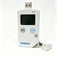 Registrador de Datos USB de Temperatura y Humedad con Pantalla LCD Multiusos OEM ODM, Informe en PDF, Plástico, Clasificación IP54