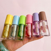 Tubes de gloss à lèvres à capuchon doré pour marque privée, Huile à lèvres hydratante repulpante, Gloss à lèvres brillant à texture épaisse, Maquillage