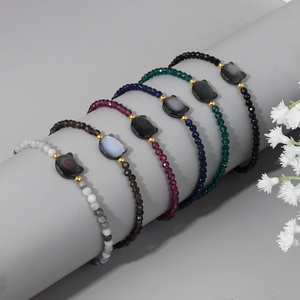 เครื่องประดับรูปแมวนำโชคน่ารักสร้อยข้อมือลูกปัดธรรมชาติขนาดเล็ก3มม. - Product Image 2