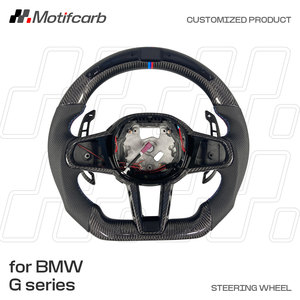 Volante de fibra de carbono personalizado para BMW G06 G20 G22 G30 G05 X5 X6 G80 G82 G42 F90 F97 M2 M3 M4 con levas de cambio magnéticas - Product Image 2