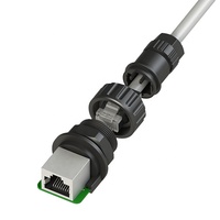 Conector RJ45 para PCB, 8 Contactos, 30V CA, Impermeable IP68, Negro, para Montaje en Panel