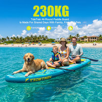 TIDETREK 350*89*15cm Planche de paddle avec siège de kayak, planche de surf gonflable ultra-large ISUP, Tabla De Padel OEM, SUP de pêche, Stand-Up