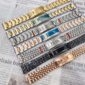 Correa de Repuesto de Acero Inoxidable Sólido 316L de 20 mm, Nuevo Estilo al Por Mayor con Extremo Curvo y Eslabones de Tornillo para Reloj de Pulsera - Product Image 1