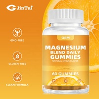 Gommes à mâcher au magnésium, saveur naturelle d'agrumes, complément vitaminique, mélange de magnésium, gommes quotidiennes, service OEM