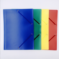 Carpeta de archivos con bolsillos de plástico PP personalizada para la escuela, oficina, papelería, cierre de cuerda elástica, carpeta de archivos
