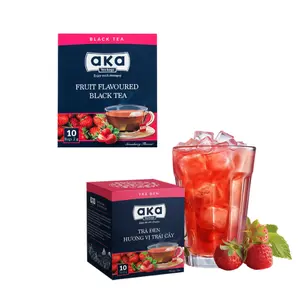 Free Samples Strawberry Flavoured Black Tea 20g High Quality Dried Fruit Herbal Tea Vietnam Brand Organic Tea Top Supplier