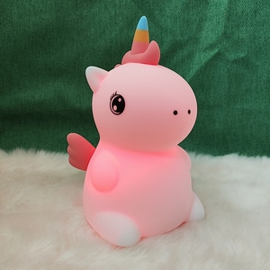 Veilleuse Licorne en Silicone pour Enfants, Rechargeable par USB, Couleurs RGB, Lampe de Chevet pour Chambre à Coucher - Product Image 3