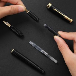 Black Business Fountain <b>Pen</b> With Customized logo Student Adult Office Writing Practice <b>Pen</b> Metal <b>Pen</b> - Product Image 3