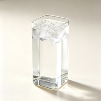 Verre à boire haut de gamme de style nordique, design carré léger et simple, idéal pour les fêtes, le vin, les cocktails et les boissons froides