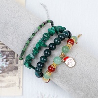 Perles de pierre naturelle en gros 3-8 mm, bracelet de Noël en pierre de gravier, bijoux en cristal, accessoires de mode pour cadeau