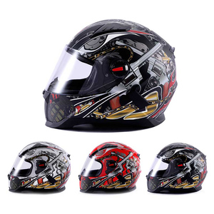 Mũ Bảo Hiểm Mô Tô Đua Xe Mô Tô Bằng Nhựa ABS Chấm Bi An Ninh Tùy Chỉnh Hình Graffiti <span class=keywords><strong>Predator</strong></span> Mũ Bảo Hiểm Phụ Kiện Xe Máy Lái Xe Kín Mặt - Product Image 2