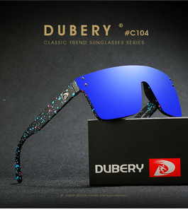DUBERY 2026 Lunettes de soleil surdimensionnées pour hommes, montures bleues, rouges et jaunes, lunettes de soleil tendance, monture épaisse, lunettes de soleil de cyclisme, lunettes de soleil <span class=keywords><strong>Kingseven</strong></span> - Product Image 4