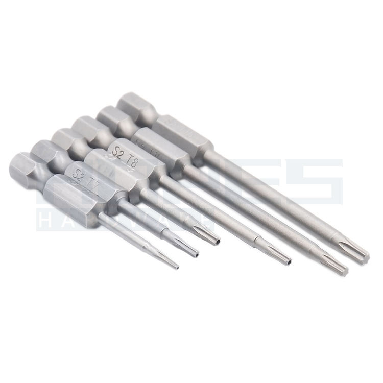 Set Punte Torx Lunghe 150mm - 13 Pezzi T5-T40, Acciaio S2, Magnetiche, Per Avvitatore - Foto 5