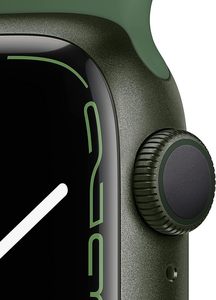 Pour Apple Watch Series 7 (GPS + Cellular 41mm) Écran AMOLED carré vert avec bracelet Clover Sport Regular (Reconditionné) - Product Image 2
