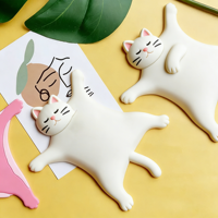 Sous-verre en silicone motif animal, dessin animé, support de tasse universel antidérapant pour table
