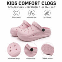 Sabots colorés pour tout-petits effet nuage – Personnalisation OEM, légers, respirants, pour l'été, pour enfants et jeunes enfants, sabots de jardin