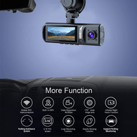 Kamera Dasbor WiFi Tiga Lensa Lintas Negara Baru 4K Ultra HD Infrared Night Vision GPS Sudut 170 Derajat Deteksi Gerakan Loop