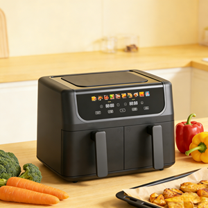 Freidora de Aire de Gran Capacidad de 9L, 2800W de Alta Potencia con 10 Programas Preestablecidos, Olla Antiadherente, Protección Contra Sobrecalentamiento para Cocina Doméstica - Product Image 5
