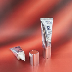 Tube cosmétique en aluminium et plastique 50ml avec bouchon à vis, surface brillante, impression UV pour emballage de lotion solaire, tube ABL PBL - Product Image 1