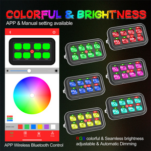 12V 24V Universal Fitment 8 Gangs Rgb Control de aplicación retroiluminado Programable Offroad LED Lighting Switchboard - Product Image 4
